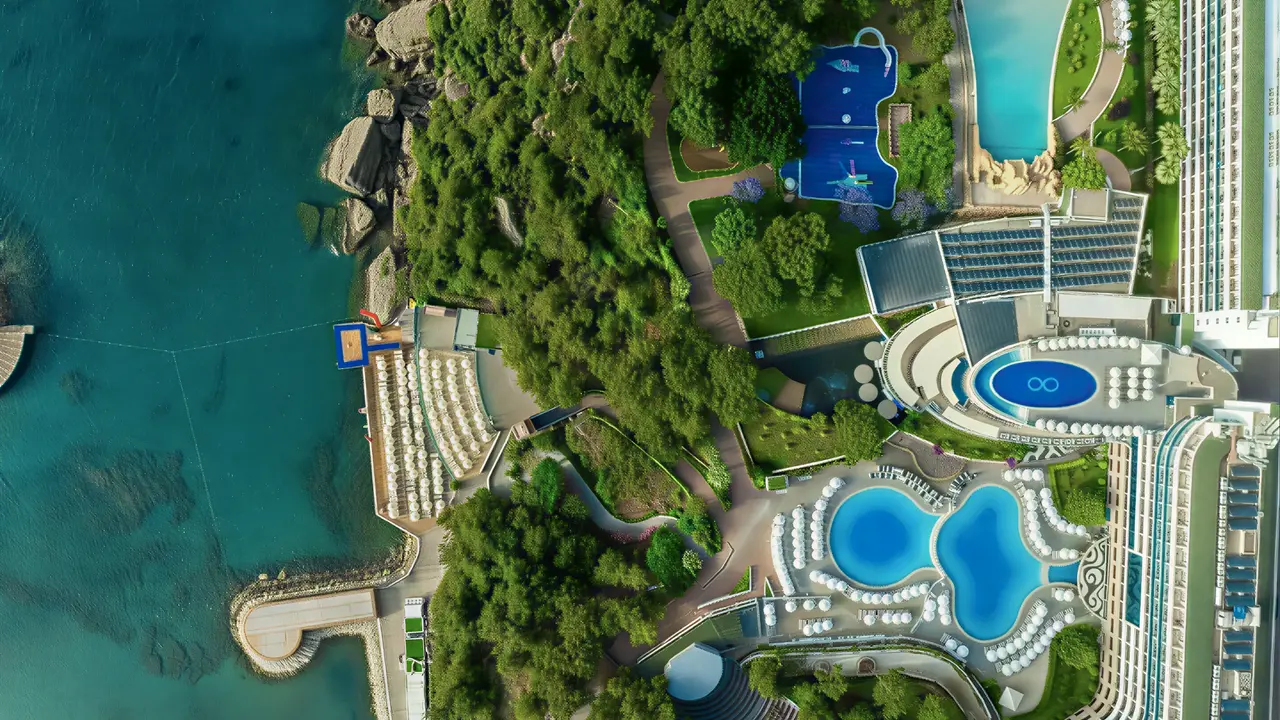 Widok z lotu ptaka na A Good Life Utopia Family Resort