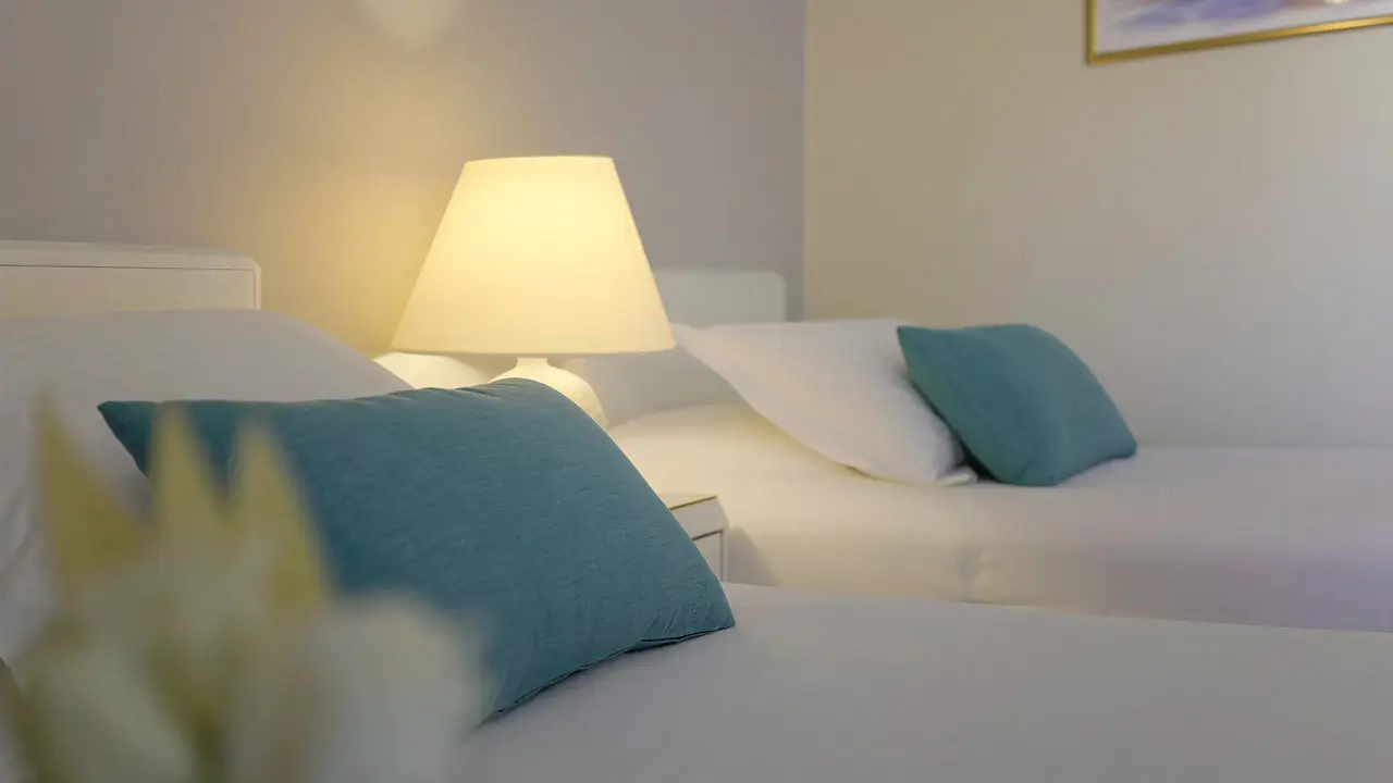 Łóżka w pokoju gościnnym w Agadir Beach Club