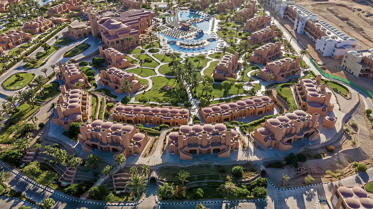 Widok z lotu ptaka na kompleks Akassia Swiss Resort
