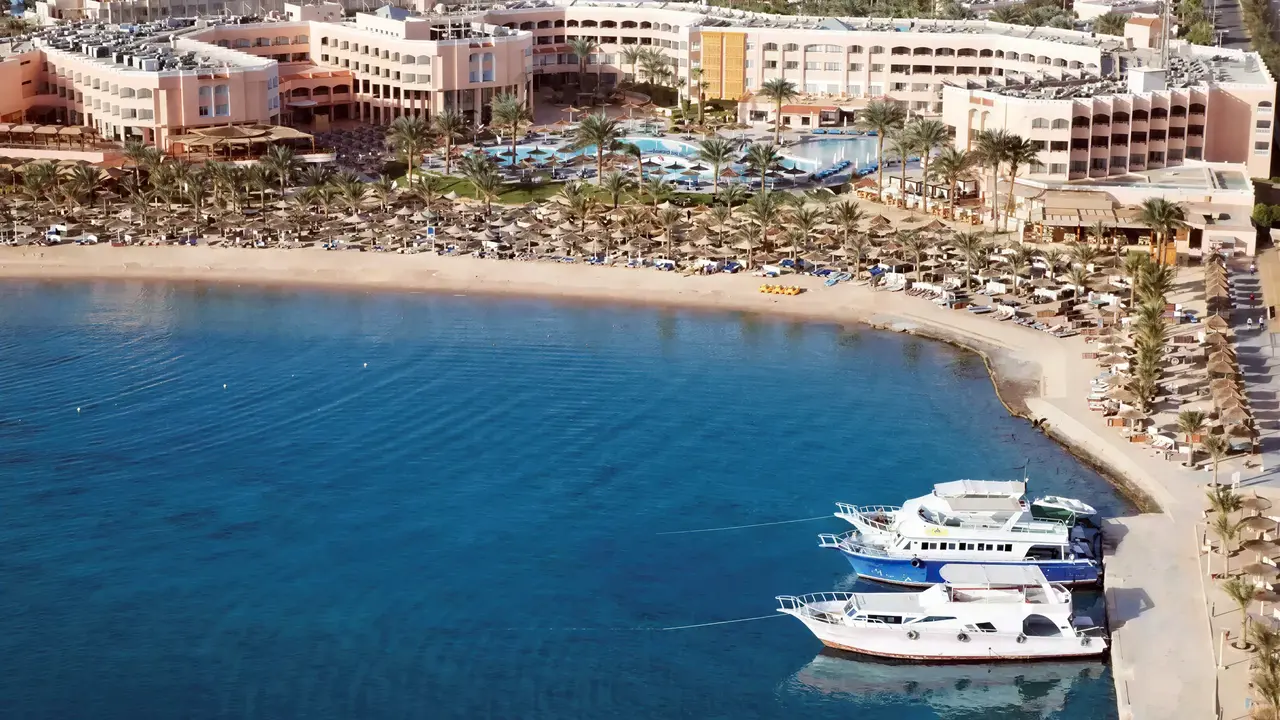 Widok na kompleks Albatros Beach Resort z lotu ptaka