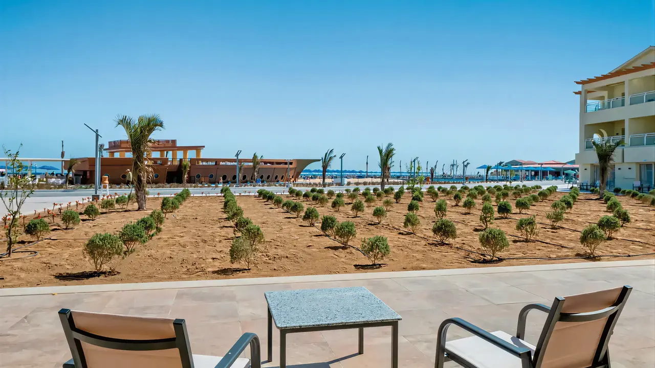 Tereny zielone i alejki w Albatros Makadi Resort