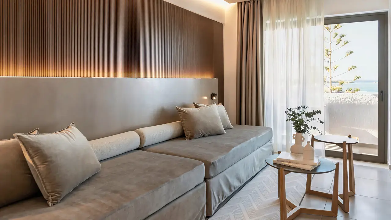 Nowoczesny salon w pokoju Albatros Spa Resort
