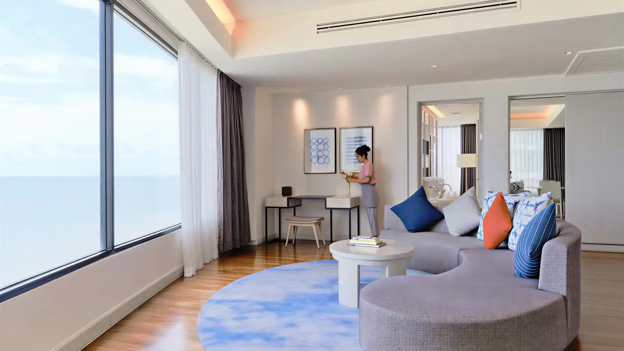 Nowoczesny salon w pokoju hotelowym Amari Pattaya