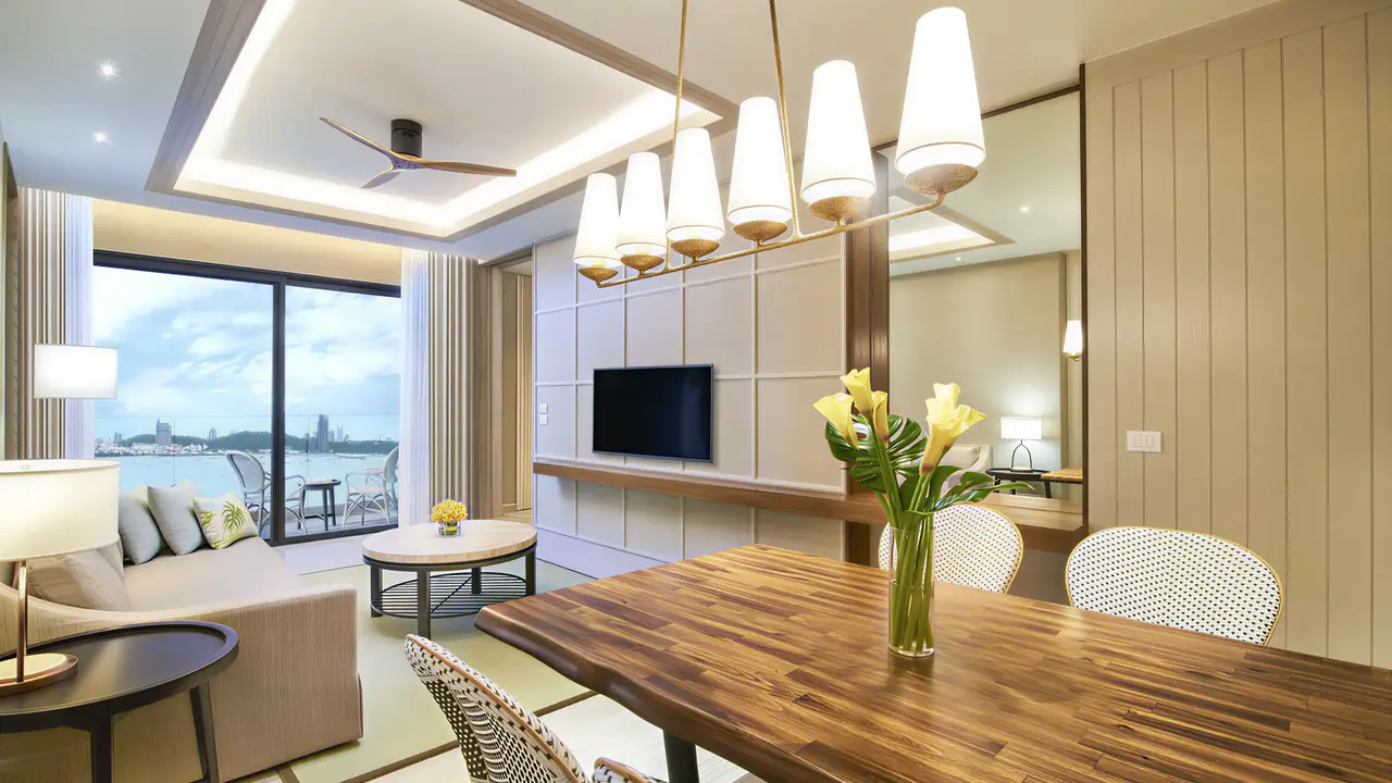 Nowoczesny salon w apartamencie Amari Pattaya