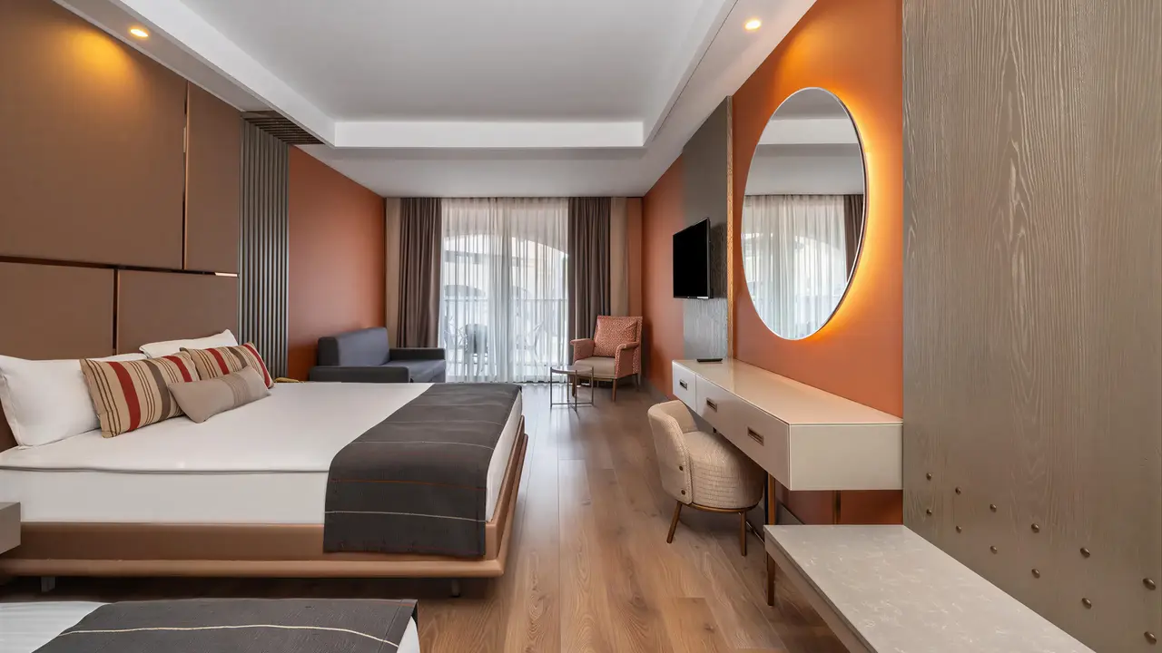 Nowoczesny pokój hotelowy w Arycanda Kirman Premium