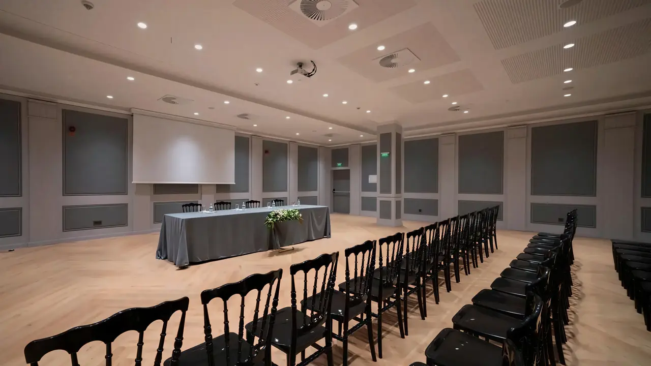 Sala konferencyjna w Astor Garden (St. Konstantin i Elena) z rzędami krzeseł