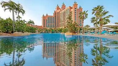 Widok na kompleks hotelowy Atlantis The Palm