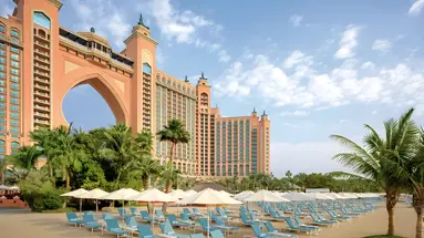 Widok na kompleks hotelowy Atlantis The Palm