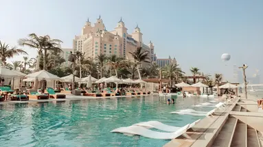 Widok na kompleks hotelowy Atlantis The Palm
