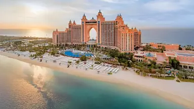 Widok na kompleks hotelowy Atlantis The Palm