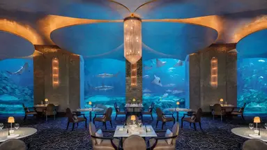 Restauracja z widokiem na akwarium Atlantis The Palm