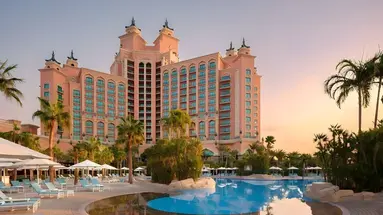 Widok na kompleks hotelowy Atlantis The Palm