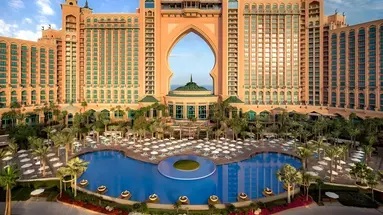 Widok na kompleks hotelowy Atlantis The Palm