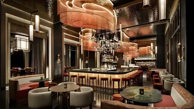 Elegancki bar hotelowy w Atlantis The Palm