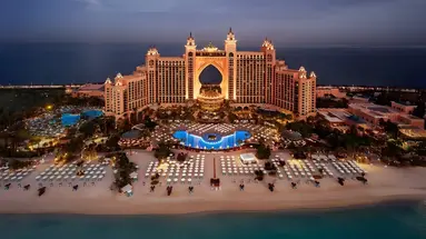 Widok na kompleks hotelowy Atlantis The Palm