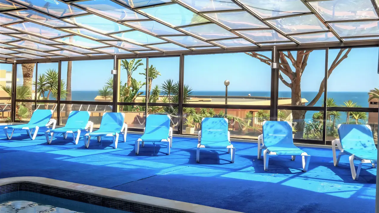 Basen i leżaki w Auramar Beach Resort
