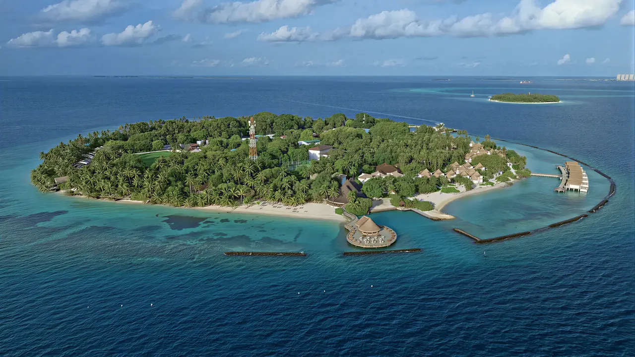 Widok z lotu ptaka na Bandos Maldives