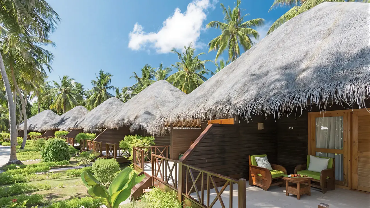 Prywatne domki z tarasami w Bandos Maldives