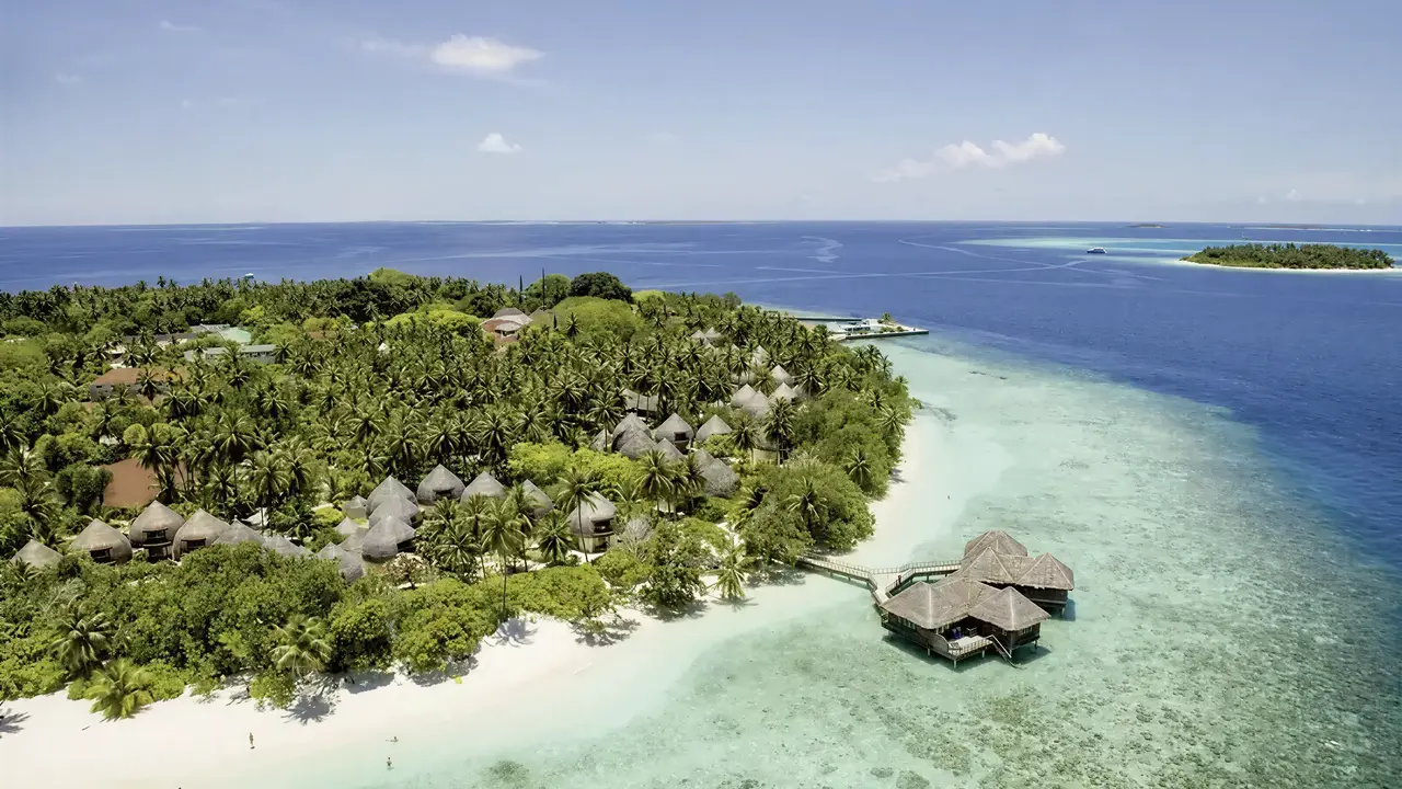 Widok z lotu ptaka na Bandos Maldives