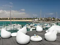 Taras z widokiem na port w Barcelo Fuerteventura Mar