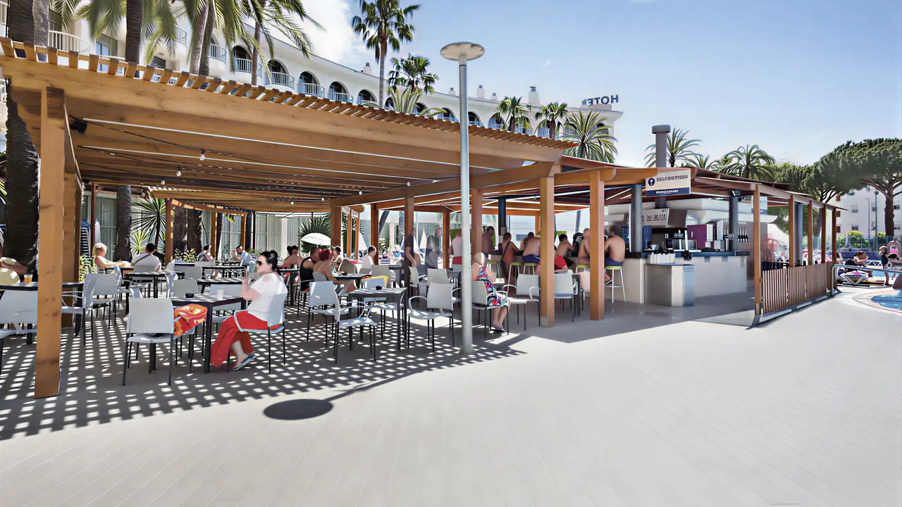 Bar zewnętrzny z gośćmi w Best Cambrils