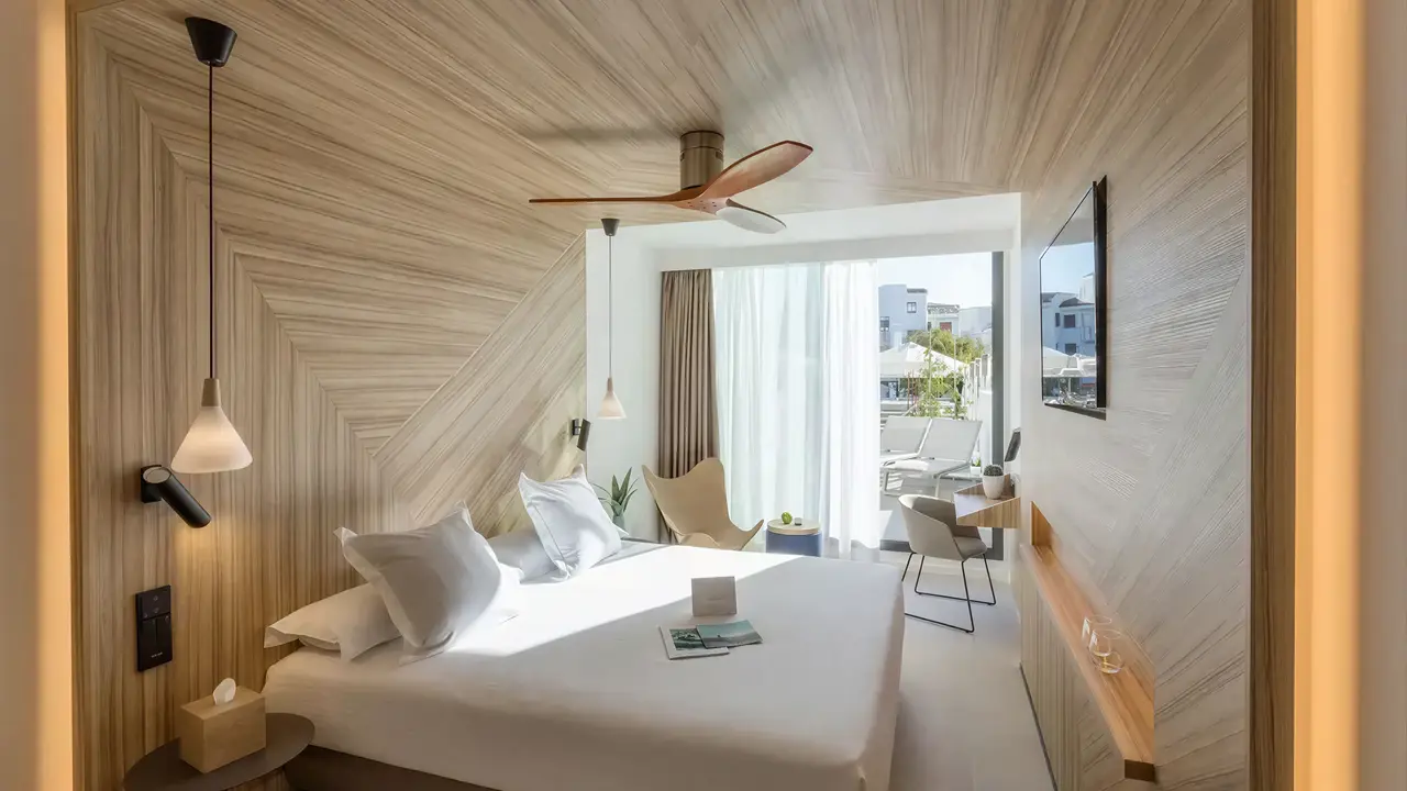 Nowoczesna sypialnia w Bordoy Alcudia Port Suites