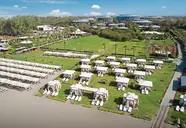 Widok na teren kompleksu Calista Luxury z lotu ptaka