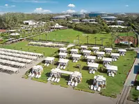 Widok na teren kompleksu Calista Luxury z lotu ptaka