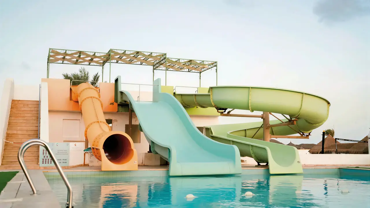 Zjeżdżalnie wodne w Club Calimera Yati Beach