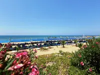 Plaża z leżakami w Club Grand Side