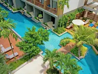 Widok na kompleks basenów w Deevana Plaza Krabi Aonang