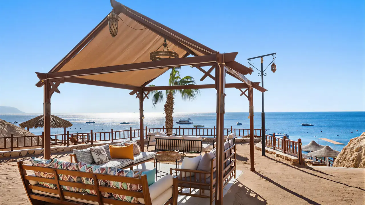 Pawilon wypoczynkowy nad morzem w Doubletree by Hilton Sharks Bay