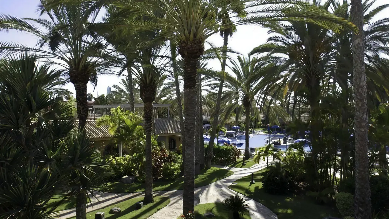 Widok na kompleks i basen w Dunas Suites & Villas Resort