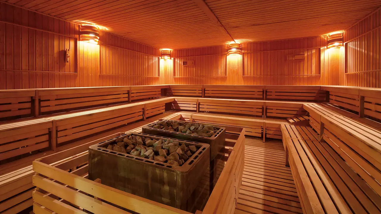 Drewniana sauna w obiekcie Elba Estepona Gran Hotel Thalasso & Spa