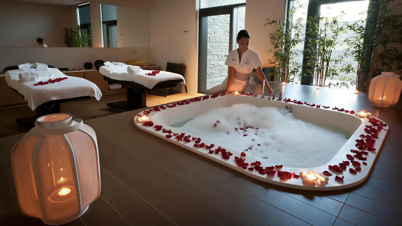 Strefa spa z wanną w Epic Sana