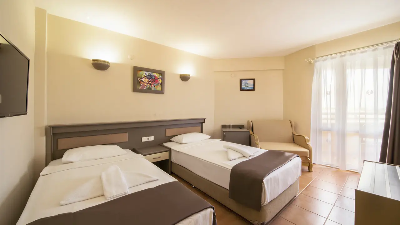 Pokój z dwoma łóżkami w Esra & Family Suite