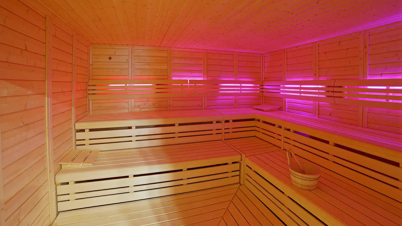 Sauna z kolorowym oświetleniem w Europe (Davos)