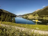 Widok na jezioro w otoczeniu Europe (Davos)