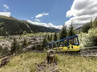 Widok na miejscowość i Europe (Davos) z góry