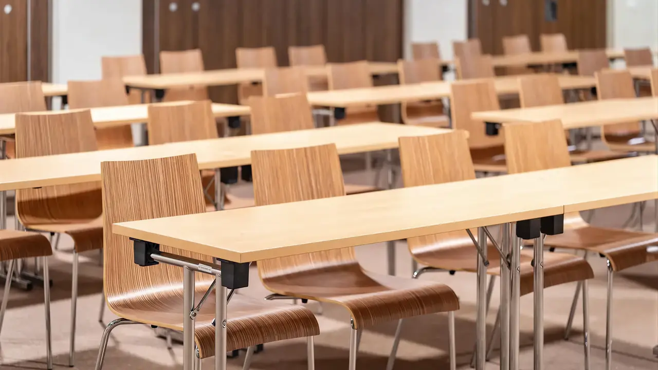 Sala konferencyjna w Festa Via Pontica z rzędami stolików