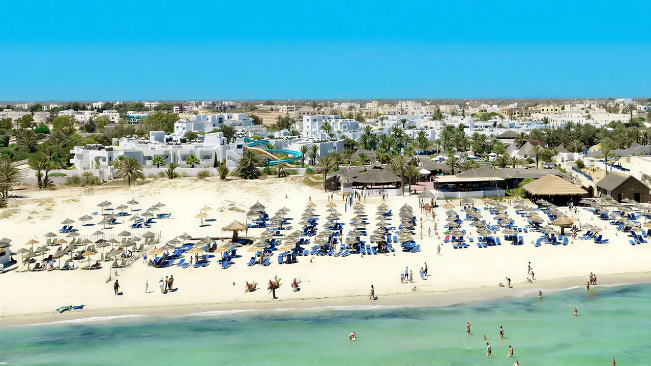 Widok z lotu ptaka na Fiesta Beach