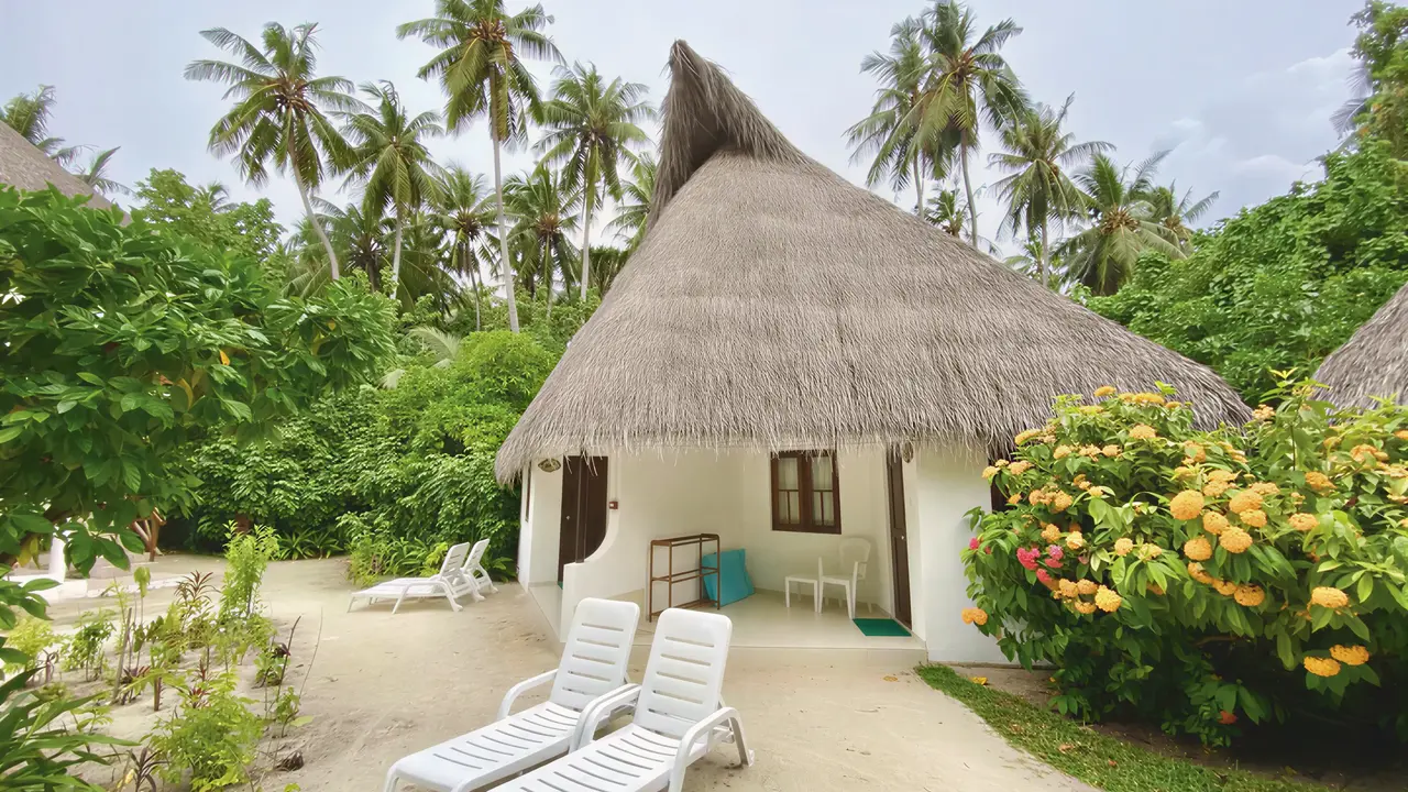 Domki z prywatnym tarasem w Fihalhohi Island Resort