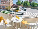 Balkon z widokiem na ulicę w GHT Aquarium