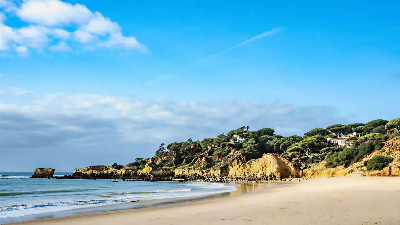Piaszczysta plaża przy hotelu Grande Real Santa Eulalia