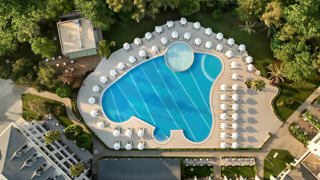 Widok z góry na kompleks Greenwood Kemer Resort