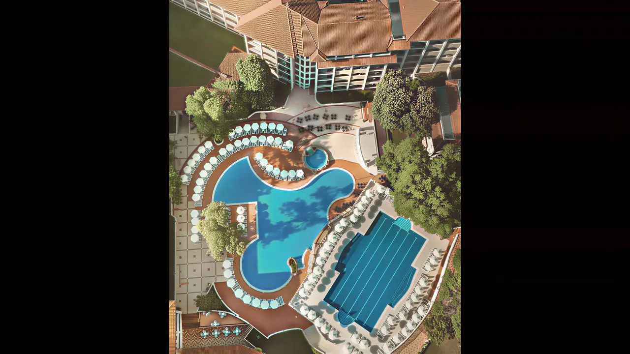Widok z góry na kompleks Grifid Aqua Club Bolero