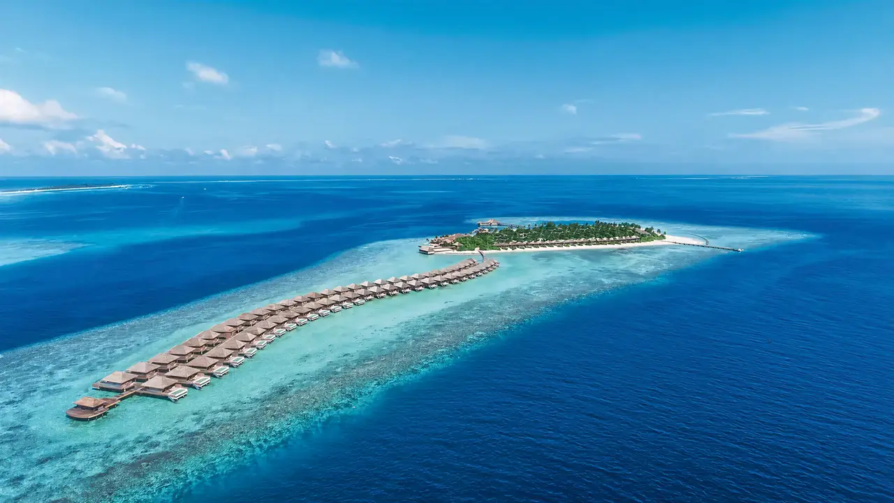 Widok z lotu ptaka na Hurawalhi Island Resort