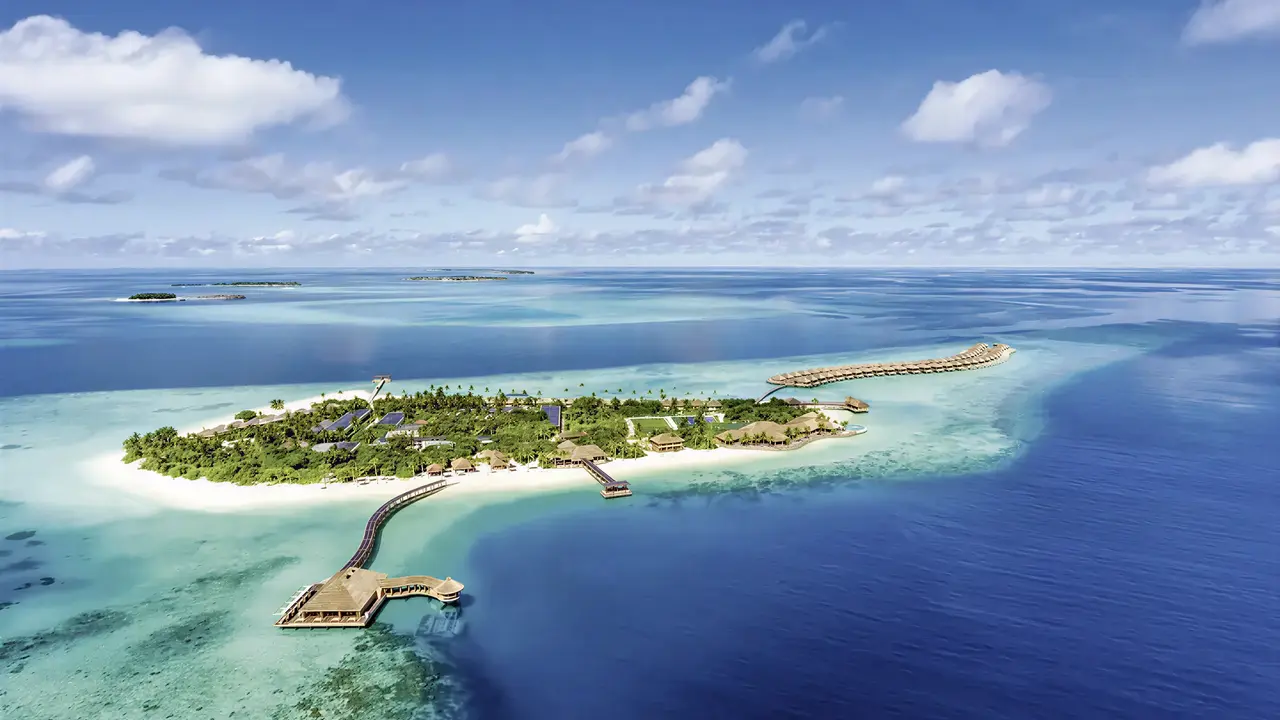 Widok z lotu ptaka na Hurawalhi Island Resort