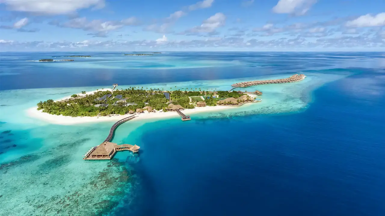 Widok z lotu ptaka na Hurawalhi Island Resort