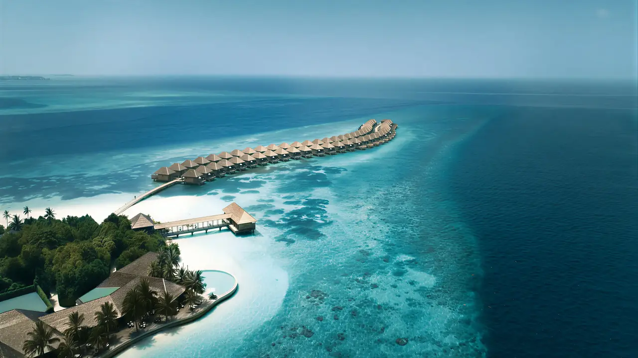 Widok z lotu ptaka na Hurawalhi Island Resort